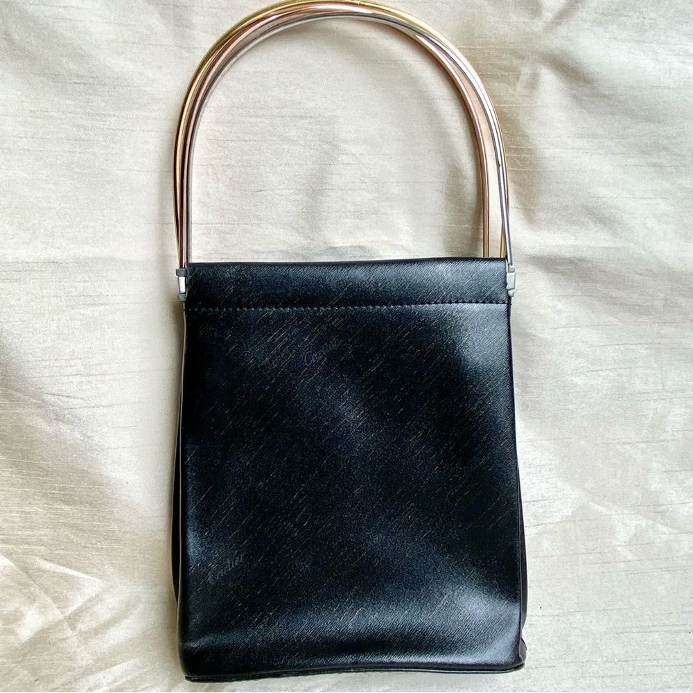 Cartier Trinity handle Black hand Bag Vintage